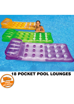18 Pocket Suntanner Pool Lounges, 59895NP